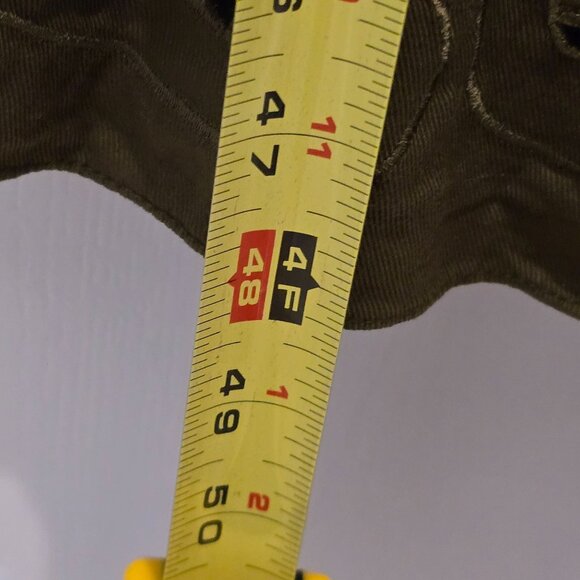 Sachin & Babi Olive Green Laura Dress Size 14 With Ruffled Eyelet Hem Made In In - Picture 16 of 16